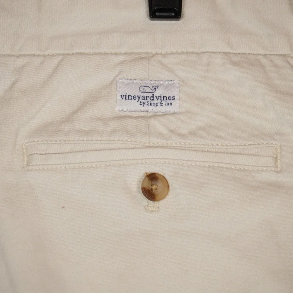 Vineyard Vines Breaker Shorts Mens 44 Beige Chino Casual Stretch Cotton Twill